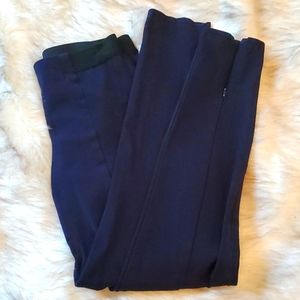 Navy pants with elastic waist